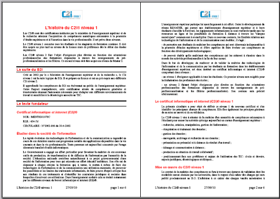 Impression 2 pages par feuille