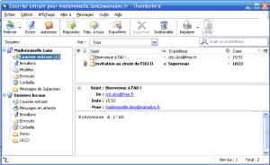 Utilisation d'un logiciel de messagerie